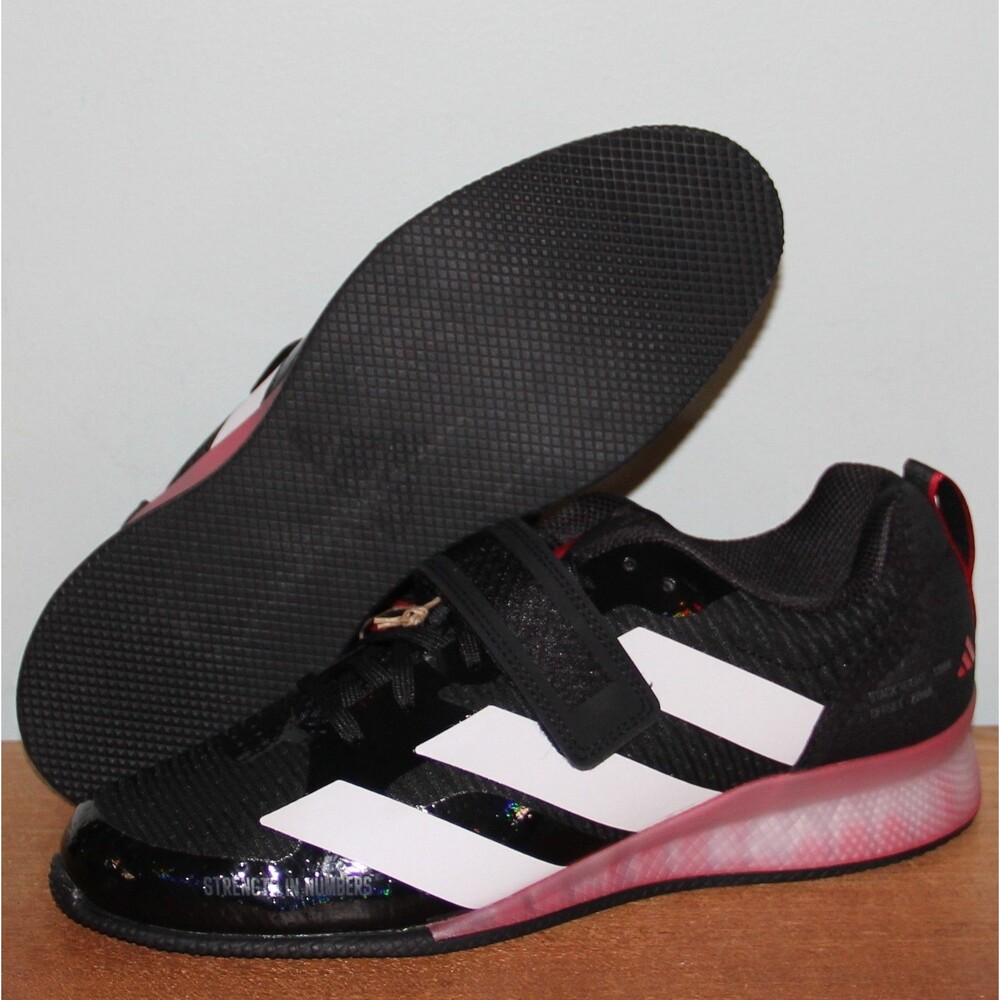Adidas Adipower 3 Weightlifting Shoes Men 8 Women 9 Black White Pure Ruby